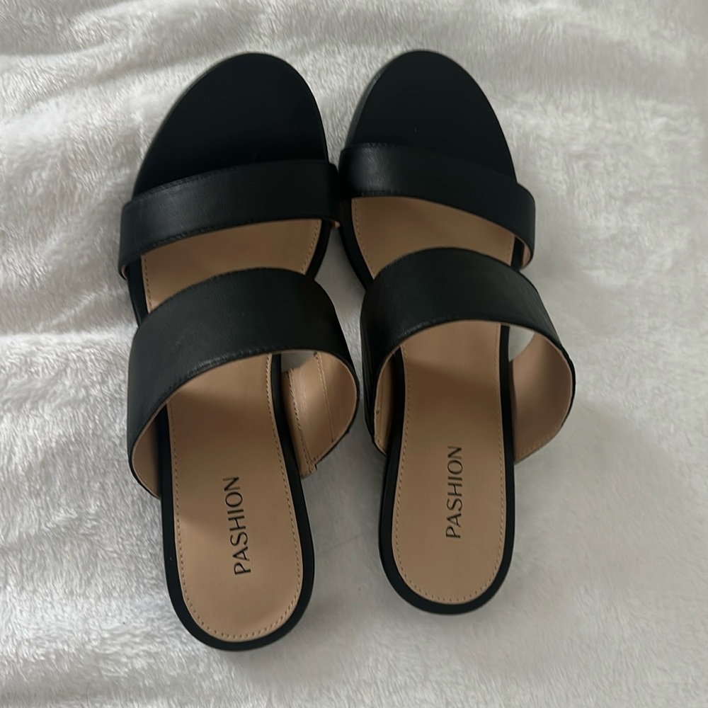 Passion “the slide” black flats